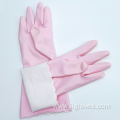 Dipped Flock Lined Work Rubber Gloves Household Glove